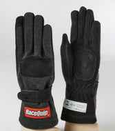 RaceQuip Black 2-Layer SFI-5 Glove Kid - XSM K7