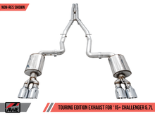 Load image into Gallery viewer, AWE Tuning 2015+ Dodge Challenger 5.7L Touring Edition Exhaust - Resonated - Chrome Silver Quad Tips