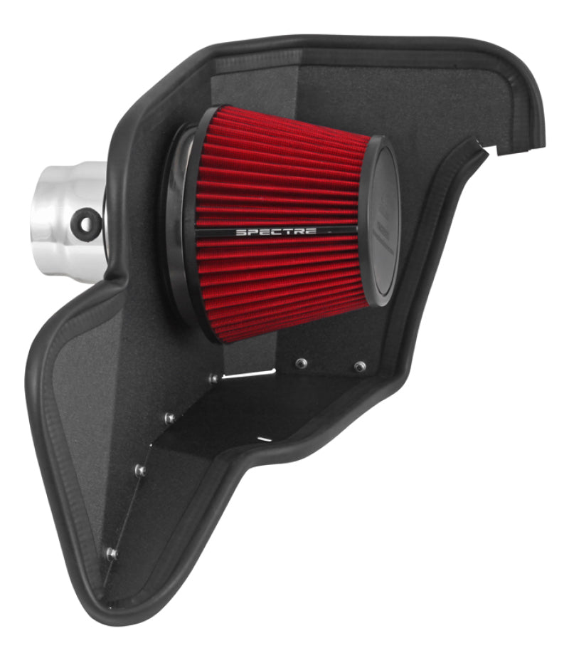Spectre 15-17 Ford Mustang L4-2.3L F/I Air Intake Kit - Polished w/Red Filter