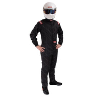 RaceQuip Black Chevron-5 Suit SFI-5 - M Tall