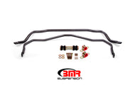 BMR 64-72 A-Body Front & Rear Sway Bar Kit w/ Bushings - Black Hammertone