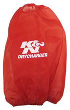 Load image into Gallery viewer, K&amp;N Round Tapered Drycharger Air Filter Wrap-Red 7.5in Base ID x 4.5in Top ID x 9in H