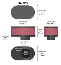 Load image into Gallery viewer, K&amp;N Universal Chrome Air Filter 2-19/16in FLG 7 x 4-1/2in Base 3in Height