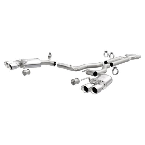2018-19 MUSTANG MAGNAFLOW COMP SERIES ACTIVE CAT BACK EXHAUST W/ X-PIPE - POLISHED TIPS GT
